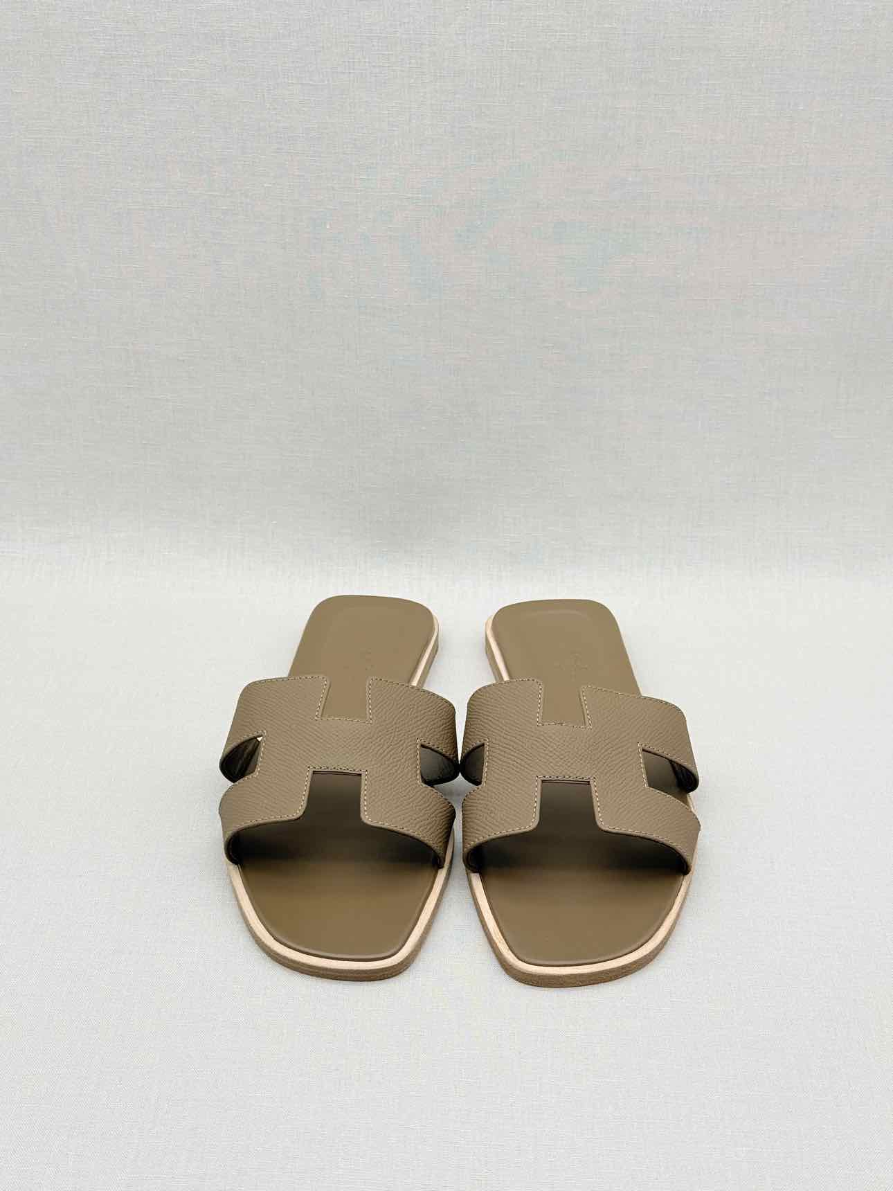 HERMES ORAN Etoupe Size EU 40 Sandals