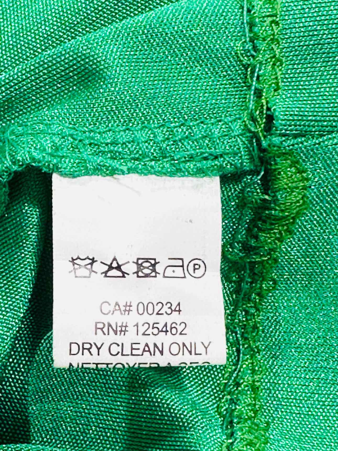 HALSTON HERITAGE Pleated Green Size Medium Long Dress