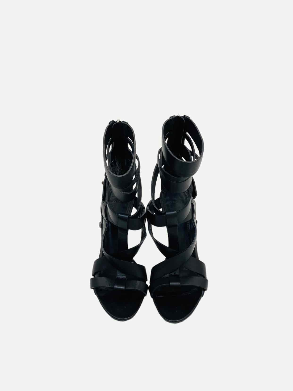 GIVENCHY Strappy Black Heeled Sandals 38