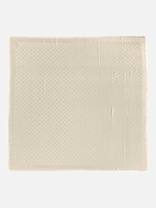 LOUIS VUITTON Classic Beige Gold Monogram Shawl