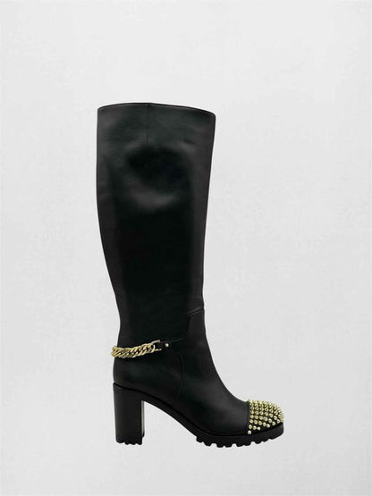CHRISTIAN LOUBOUTIN Black Size EU 39 Knee High Boots