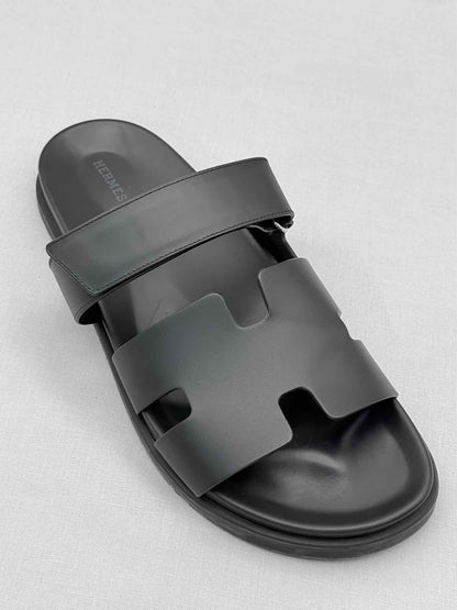 HERMES Chypre Black Size EU 45 Sandals