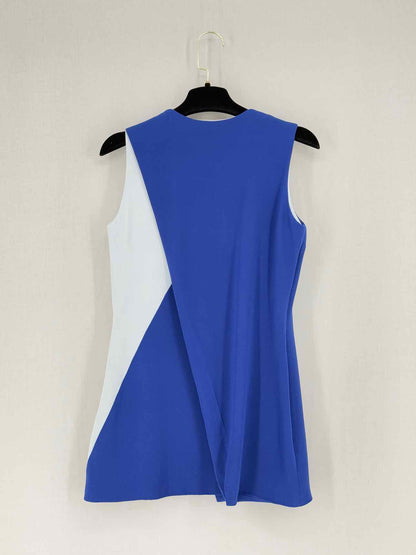CHRISTIAN DIOR Blue & White Size US 6 Short Dress