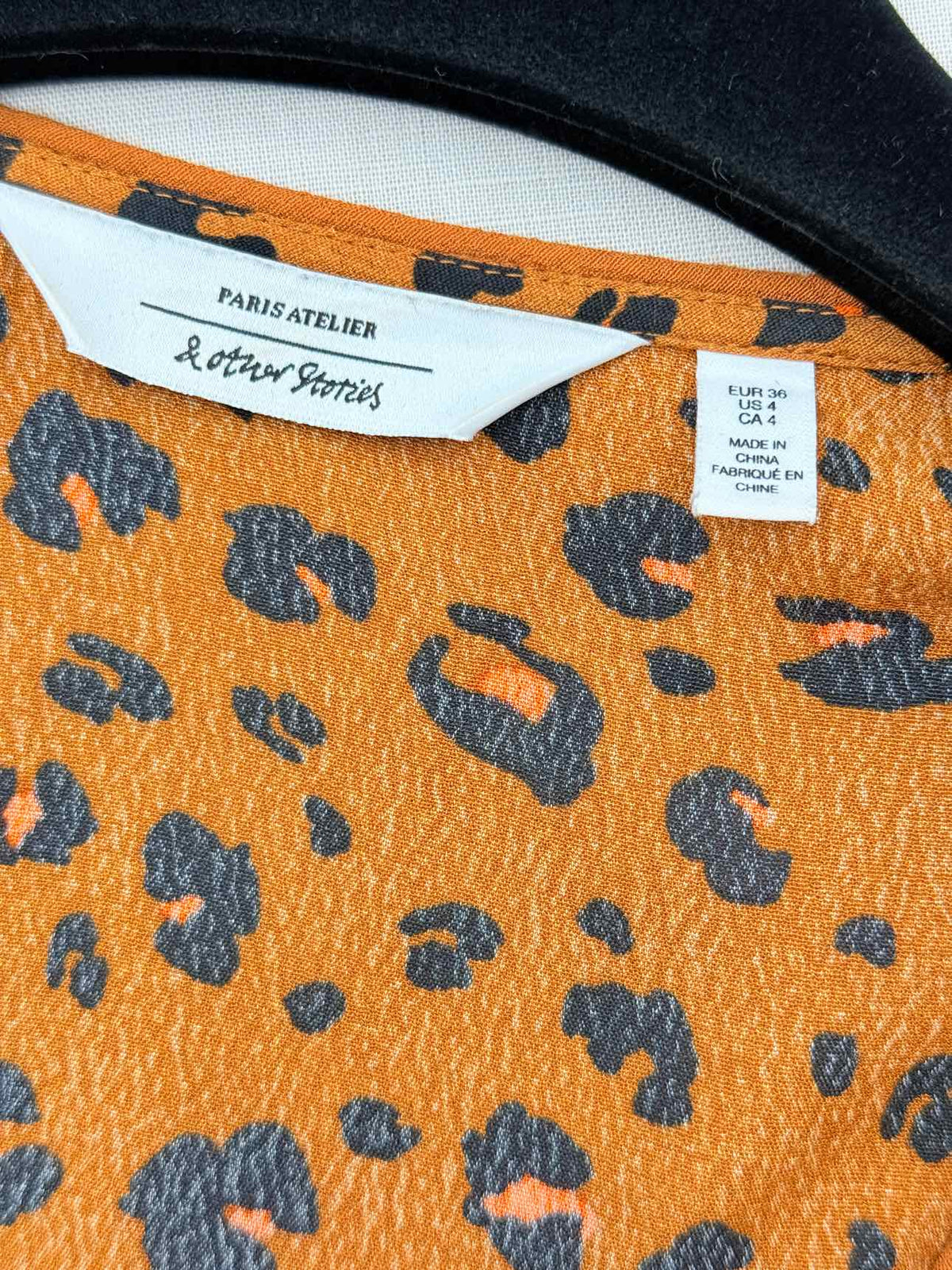 & OTHER STORIES Black & Yellow Size US 4 Midi Dress