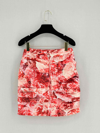 ELISABETTA FRANCHI Red & White Size US 6 Outfit Set