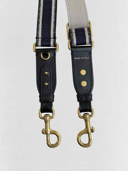 DIOR Navy Blue Oblique Saddle Bag