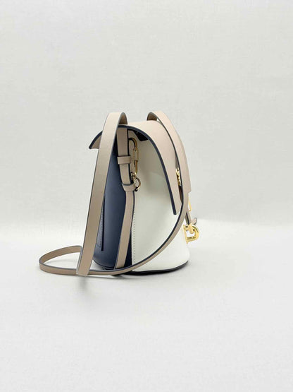 ZAC POSEN Tan & White Baguette Bag