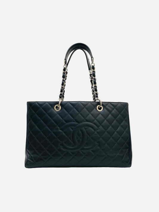 CHANEL Shopper Black Quilted Tote Bag