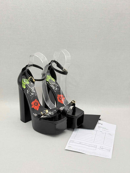 VERSACE Black Size EU 38 Platform Sandals