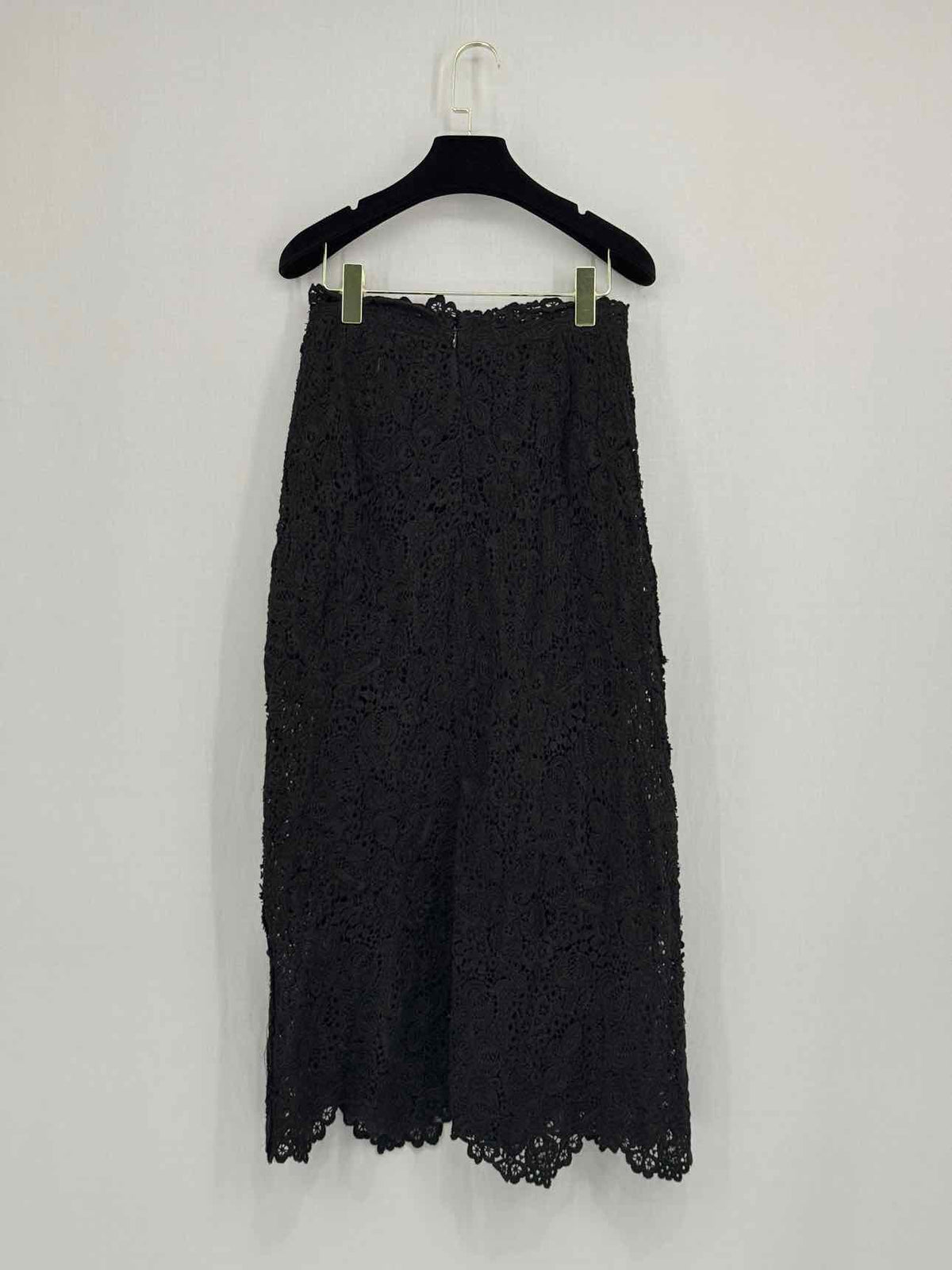 ERMANNO SCERVINO Black Lace Size US 2 Midi Skirt