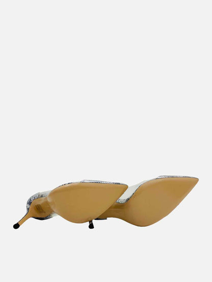 GIANVITO ROSSI Plexi Silver w/ Black Size EU 37 Pumps