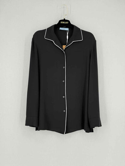 PRADA Black w/ White Trimmings Size US 8 Shirt