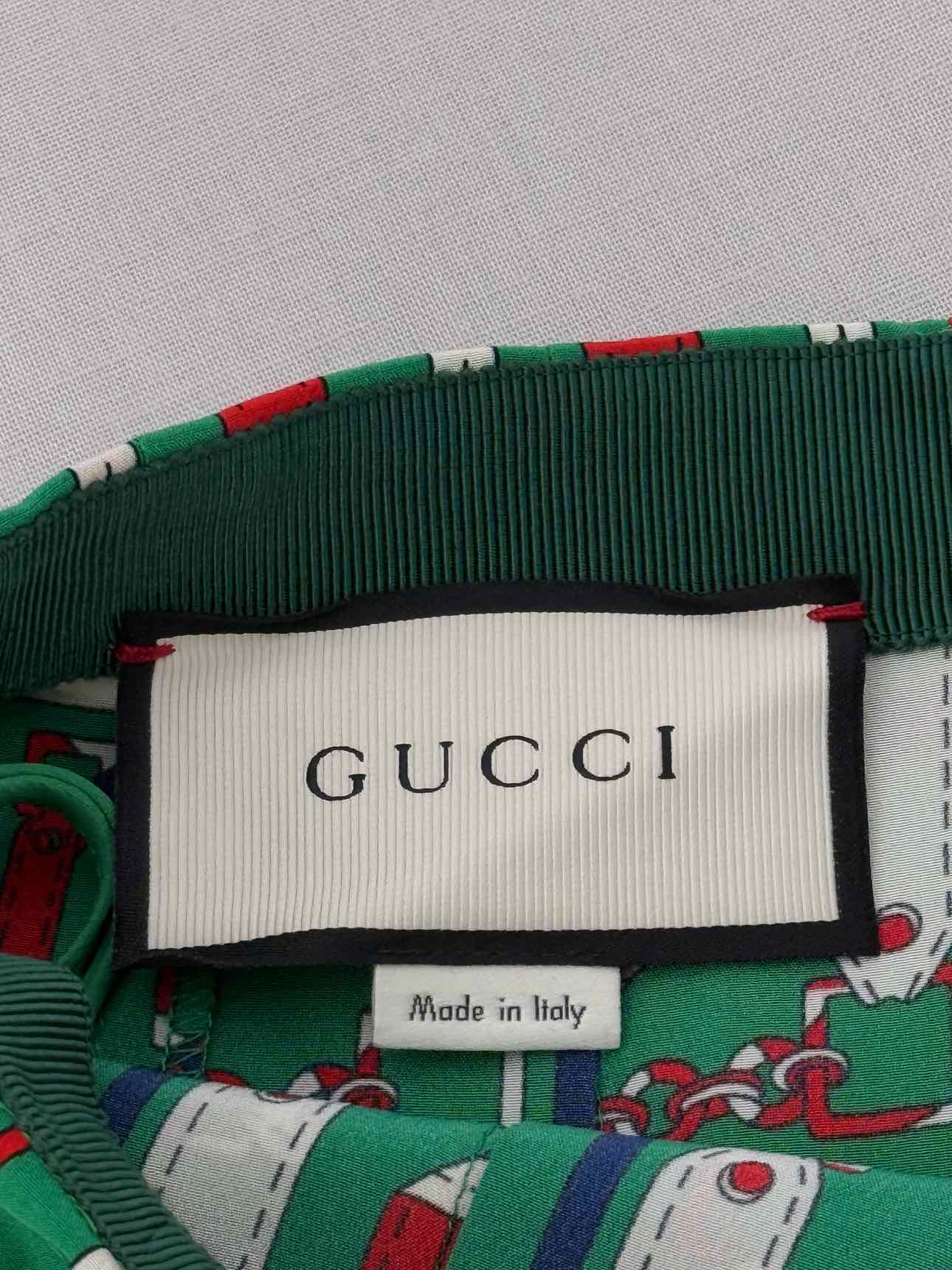 GUCCI Green Multicolor Printed Size US 6 Outfit Set
