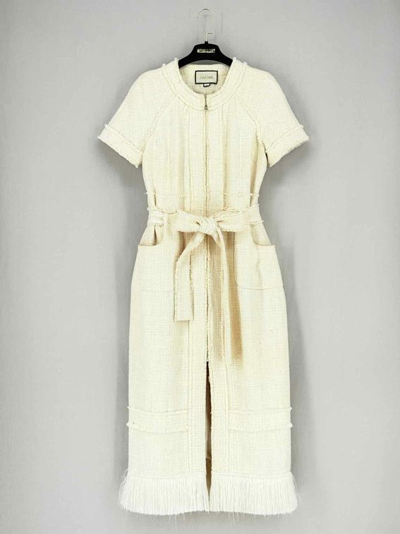 ALEXIS Joancy Cream Size Large Midi Dress