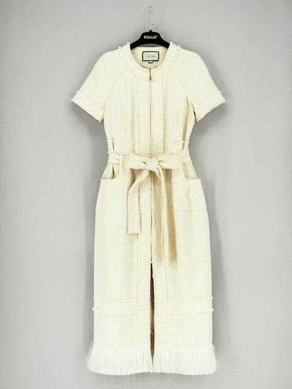 ALEXIS Joancy Cream Size Large Midi Dress