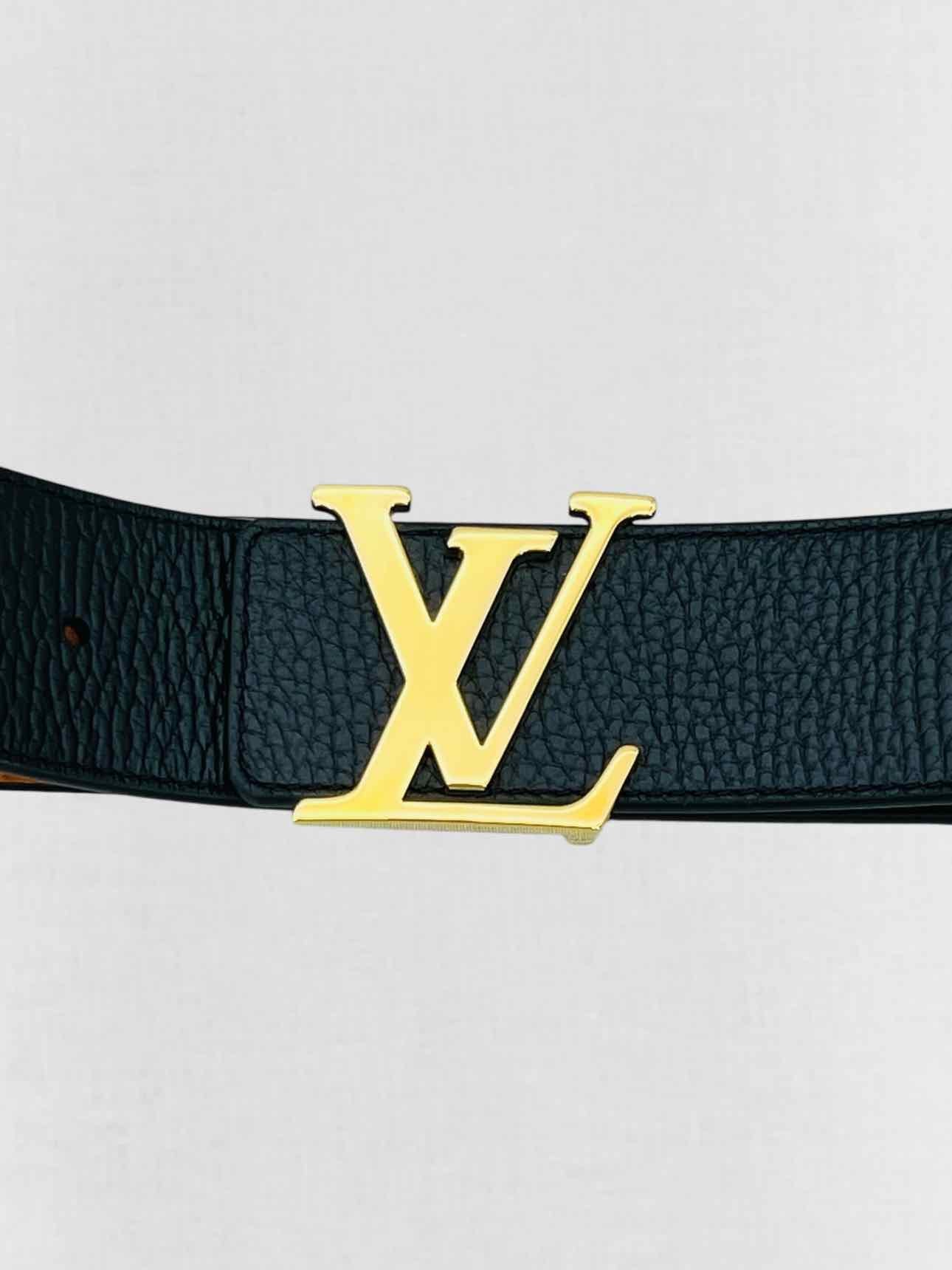 LOUIS VUITTON Black & Tan Belt
