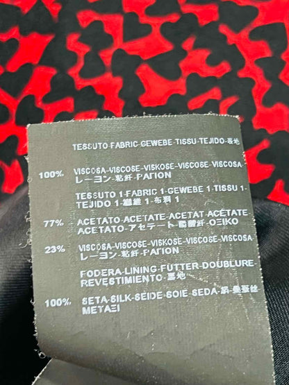 SAINT LAURENT Red & Black Size US 6 Short Dress