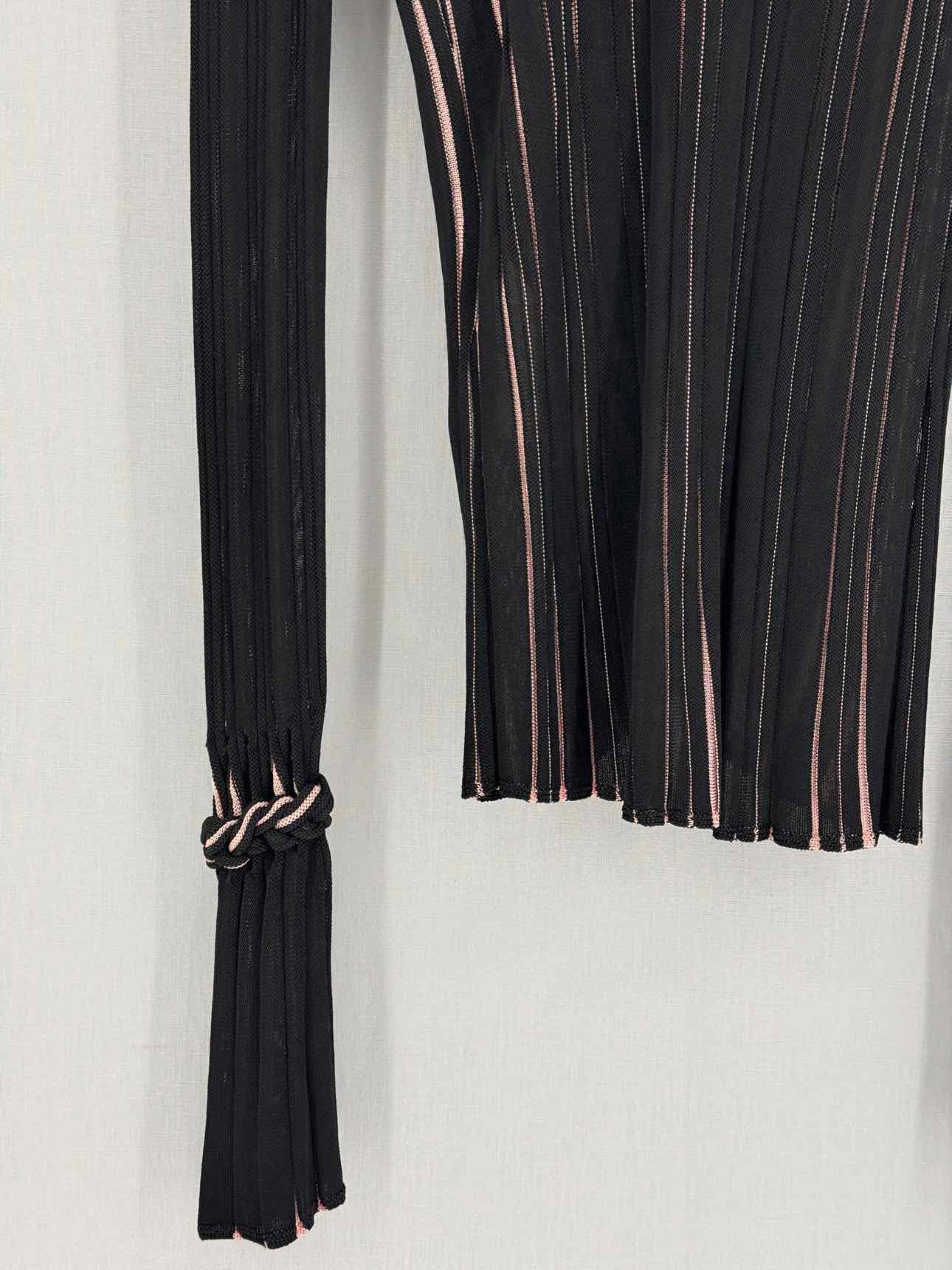 DIANE VON FURSTENBERG Black & Pink Size Small Top