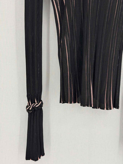 DIANE VON FURSTENBERG Black & Pink Size Small Top