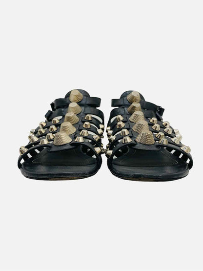 BALENCIAGA Gladiator Black Giant Studded Sandals 38