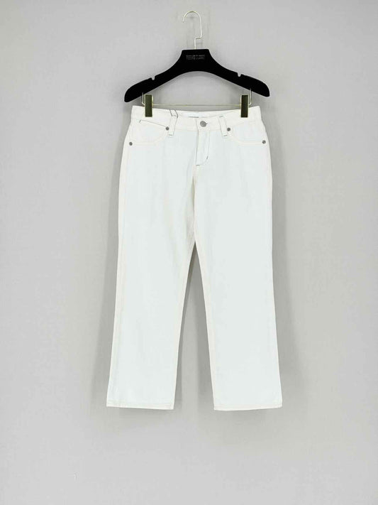 PAPER DENIM&CLOTH Cropped White Size 24 Jeans