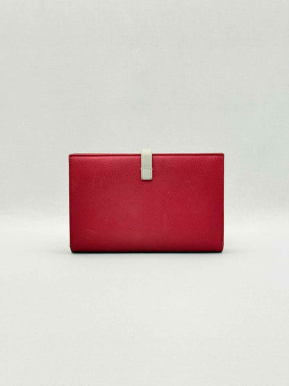 CELINE Red & Beige Continental Wallet