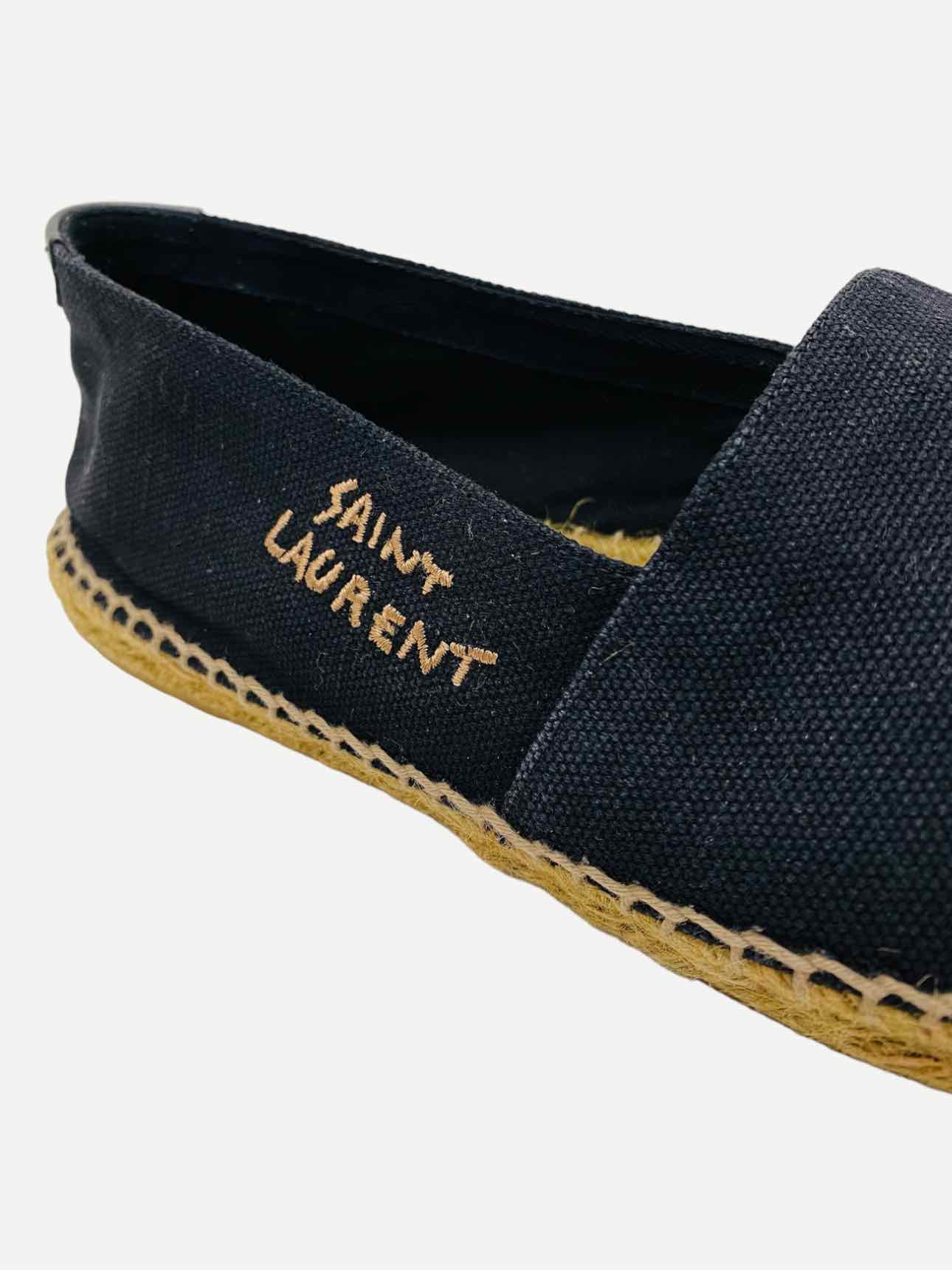 SAINT LAURENT Espadrille Black Flats 45