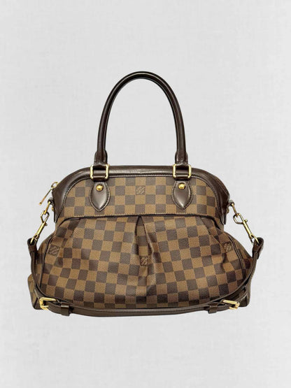 LOUIS VUITTON Trevi Brown Damier Ebene Top Handle