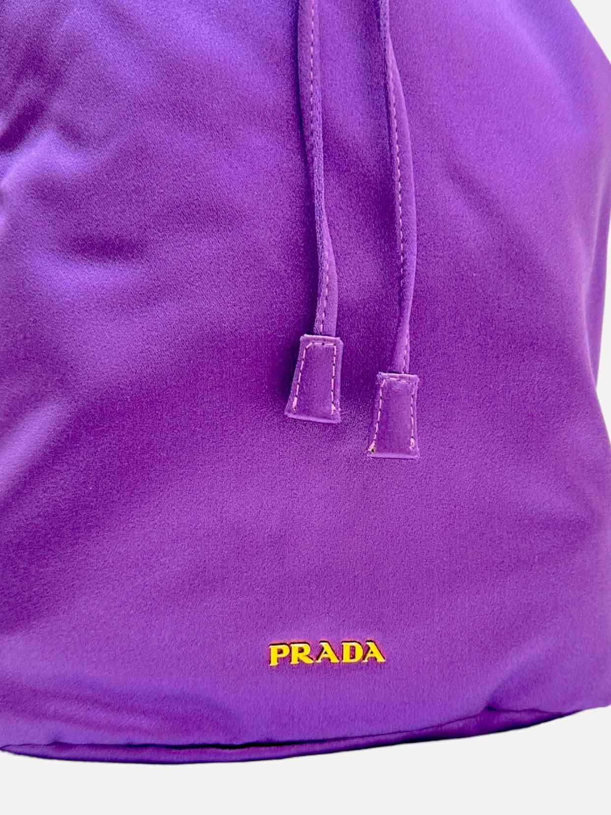 PRADA Vela Purple Bucket Bag