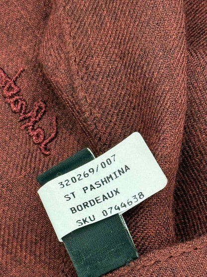 SALVATORE FERRAGAMO Burgundy Scarf
