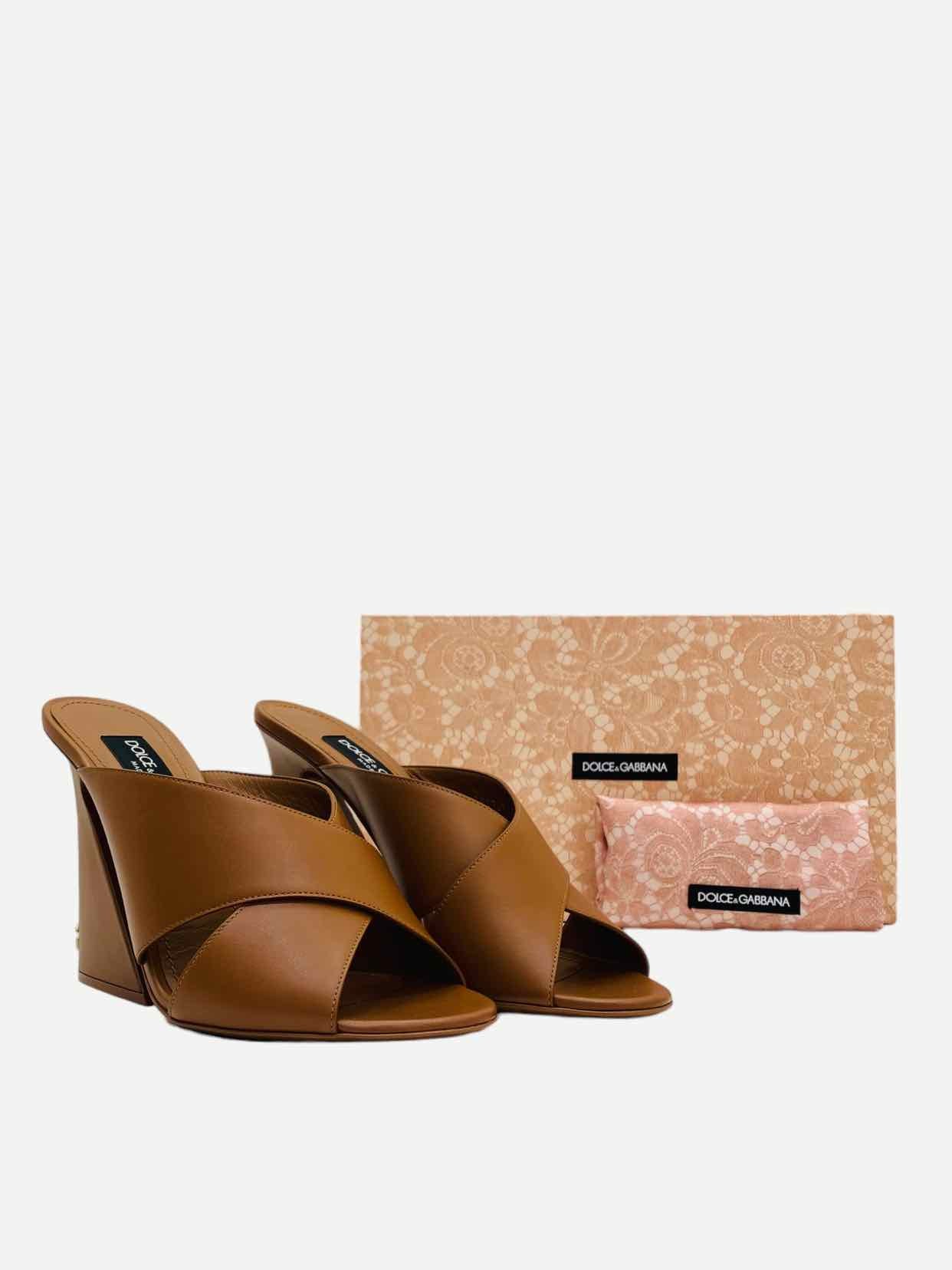 DOLCE & GABBANA Keira Brown Mules 41