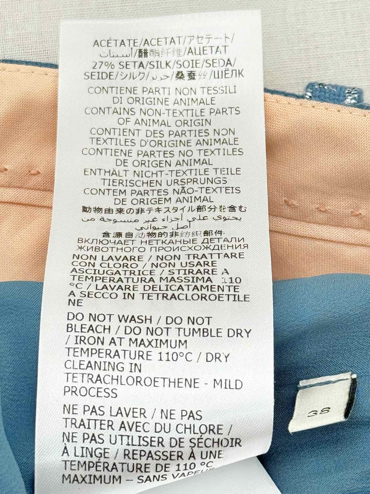 GUCCI GG Lame Blue GG Jacquard Size US 2 Pants