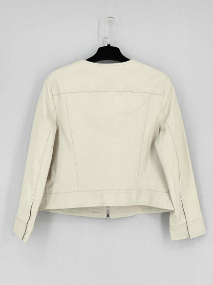 THEORY Moto Beige Size Large Jacket