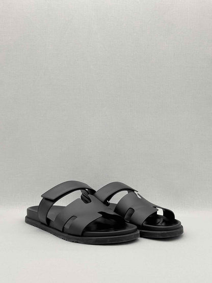 HERMES Chypre Black Size EU 45 Sandals