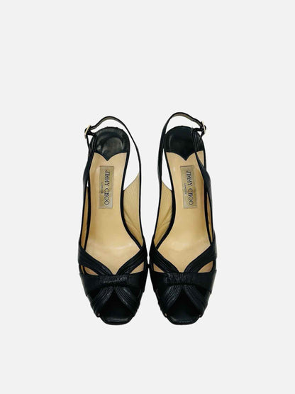 JIMMY CHOO Black Slingbacks 40