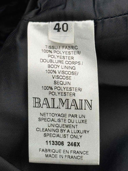 BALMAIN Black Multicolor Size US 8 Short Dress
