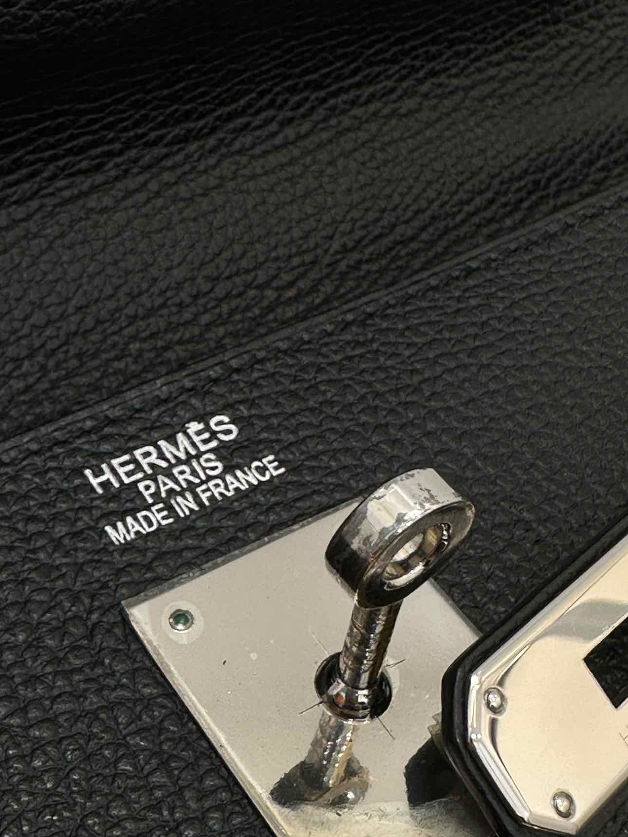 HERMES Kelly Black Top Handle