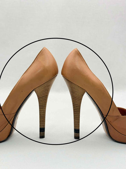 FENDI Peep Toe Tan Size EU 38 Pumps