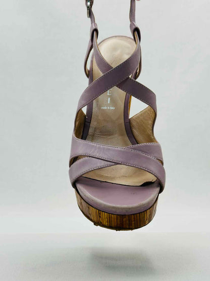 CASADEI Slingback Purple Size EU 38 Heeled Sandals
