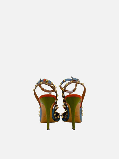 VALENTINO Rockstud Blue Multicolor Pumps