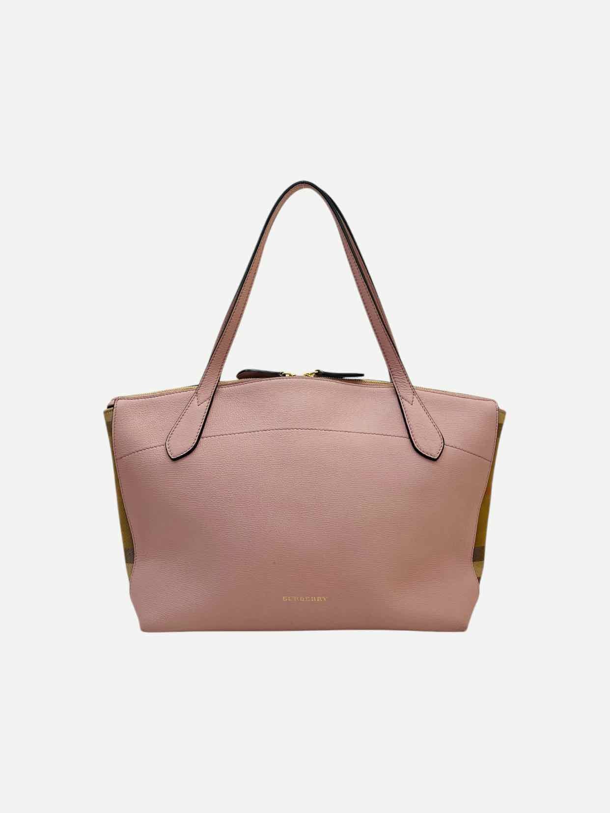 BURBERRY Dusky Pink Check Shoulder Bag