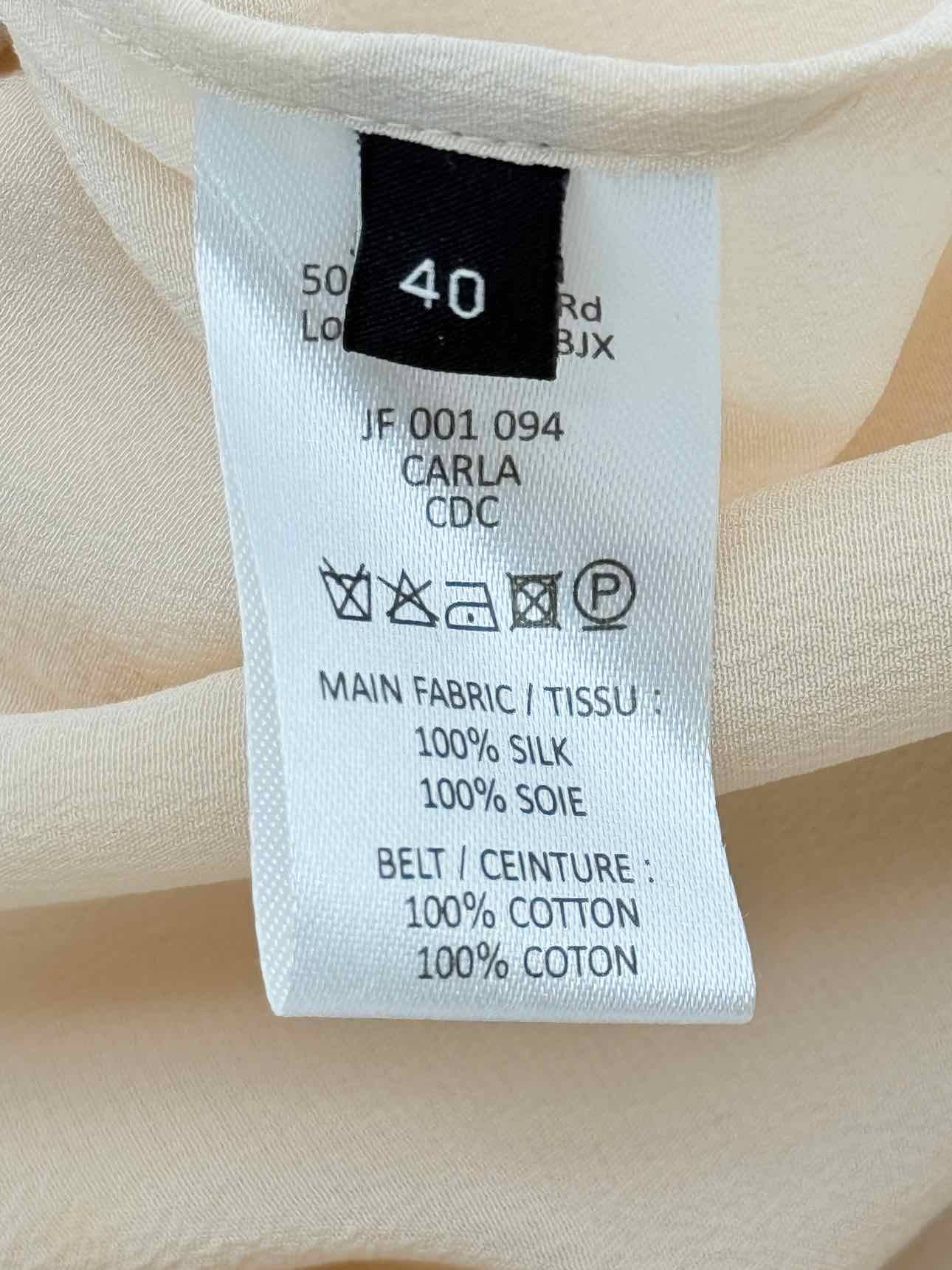 JOSEPH Carla Cream Size US 6 Blouse
