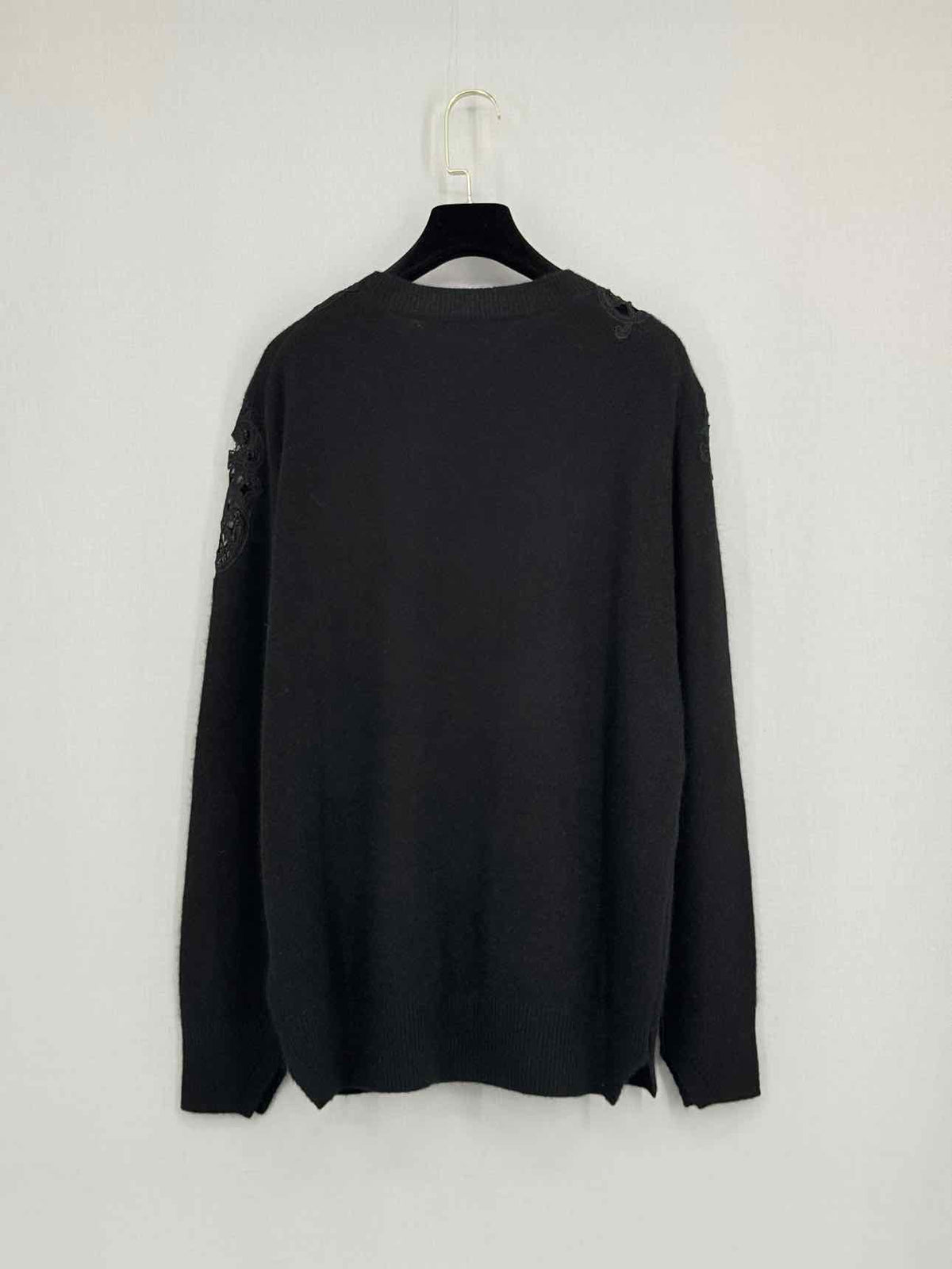 ERMANNO SCERVINO Black Lace Trim Size US 6 Sweater