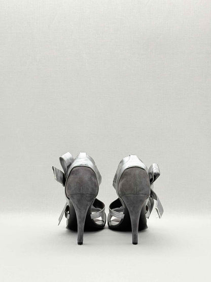 PIERRE HARDY Black & Silver Size EU 37.5 Heeled Sandals