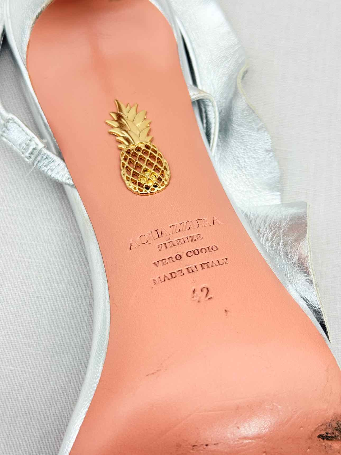 AQUAZZURA Silver Size EU 42 Heeled Sandals