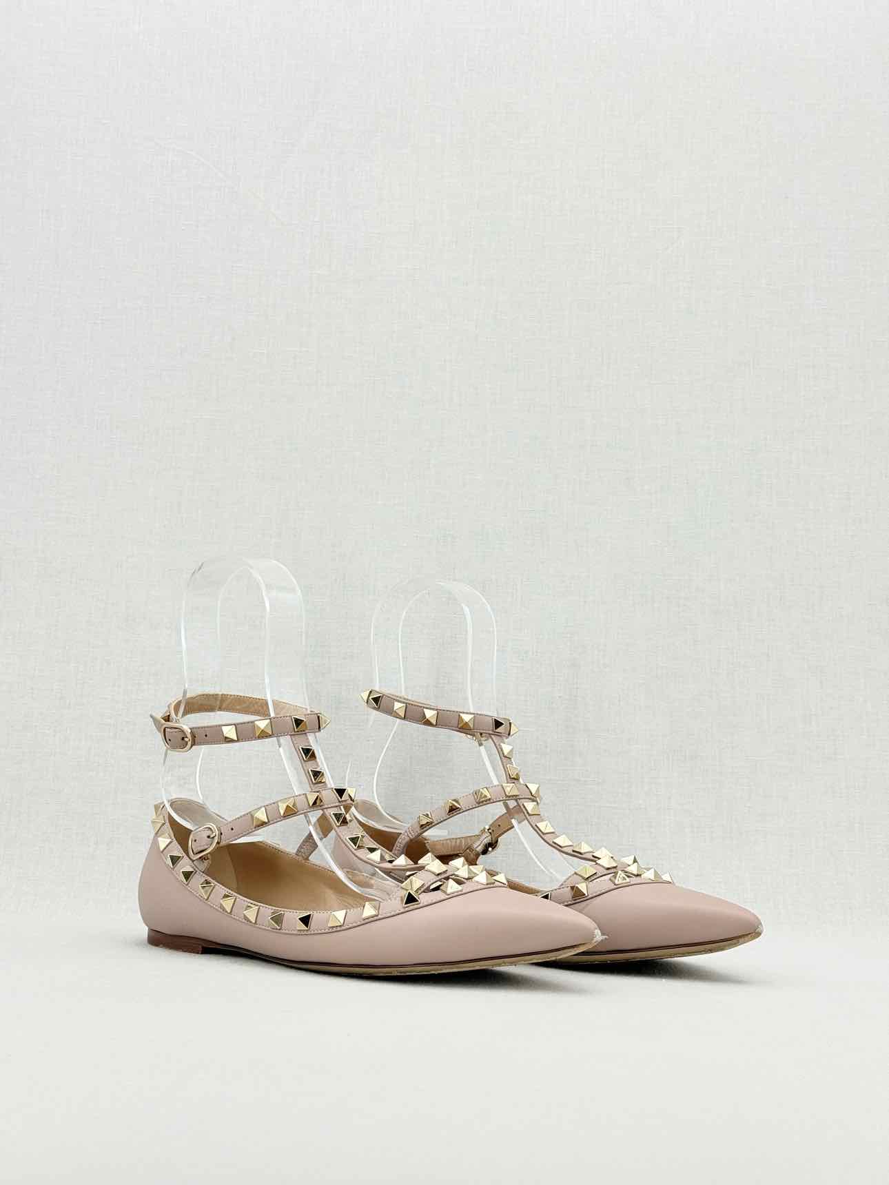 VALENTINO Rockstud Powder Pink Size EU 39 Flats