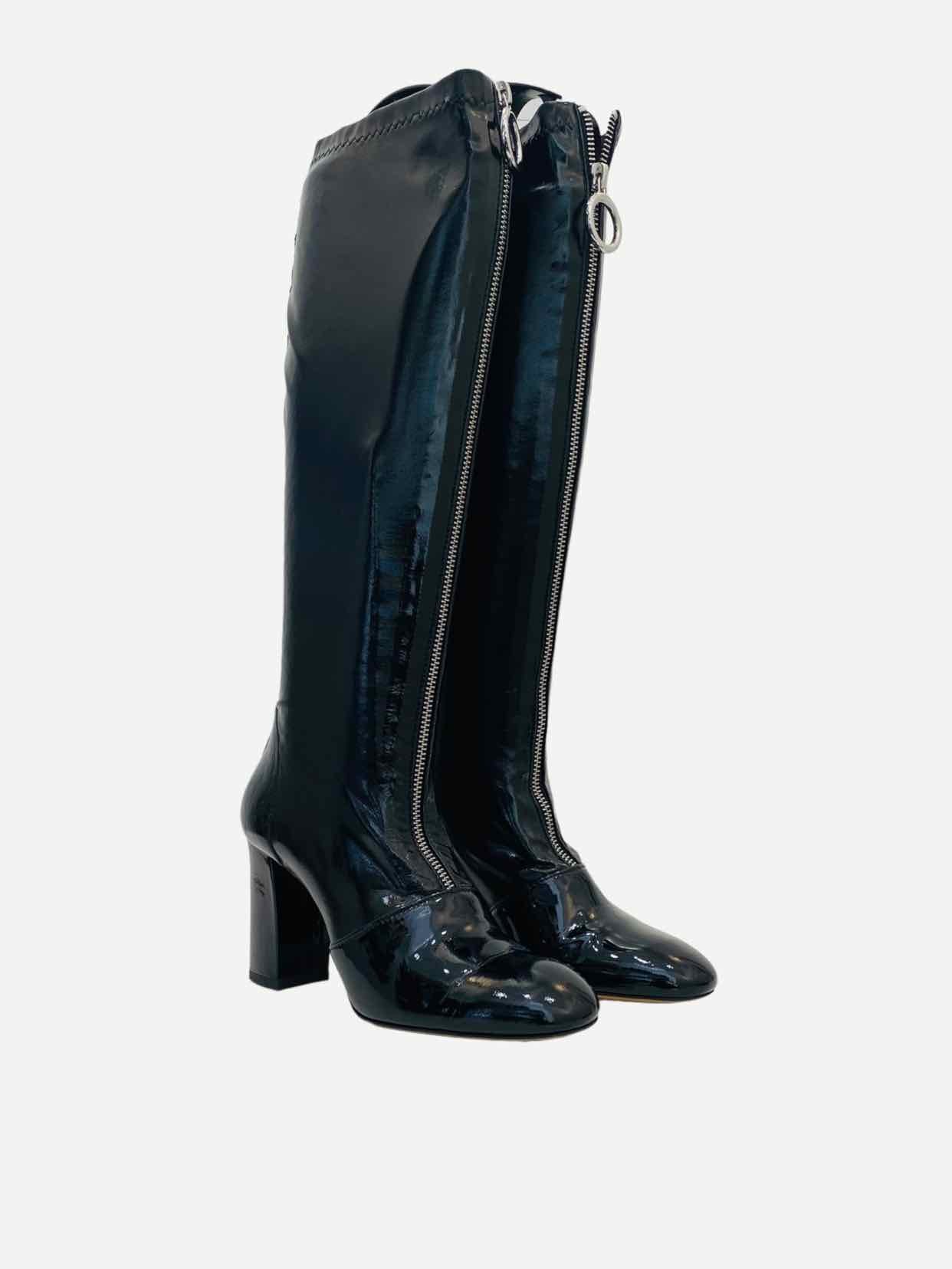 BOUTIQUE MOSCHINO Black Knee High Boots 38