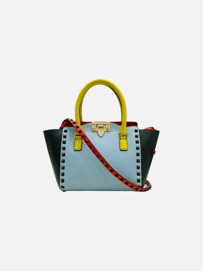 VALENTINO Rockstud Tricolor Tote Bag