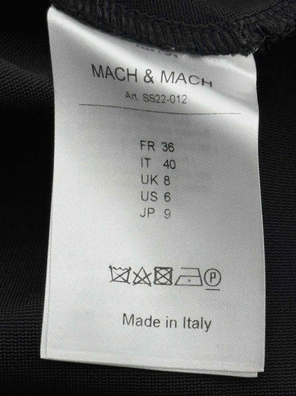 MACH & MACH Crystal Bow Black Size US 6 Short Dress