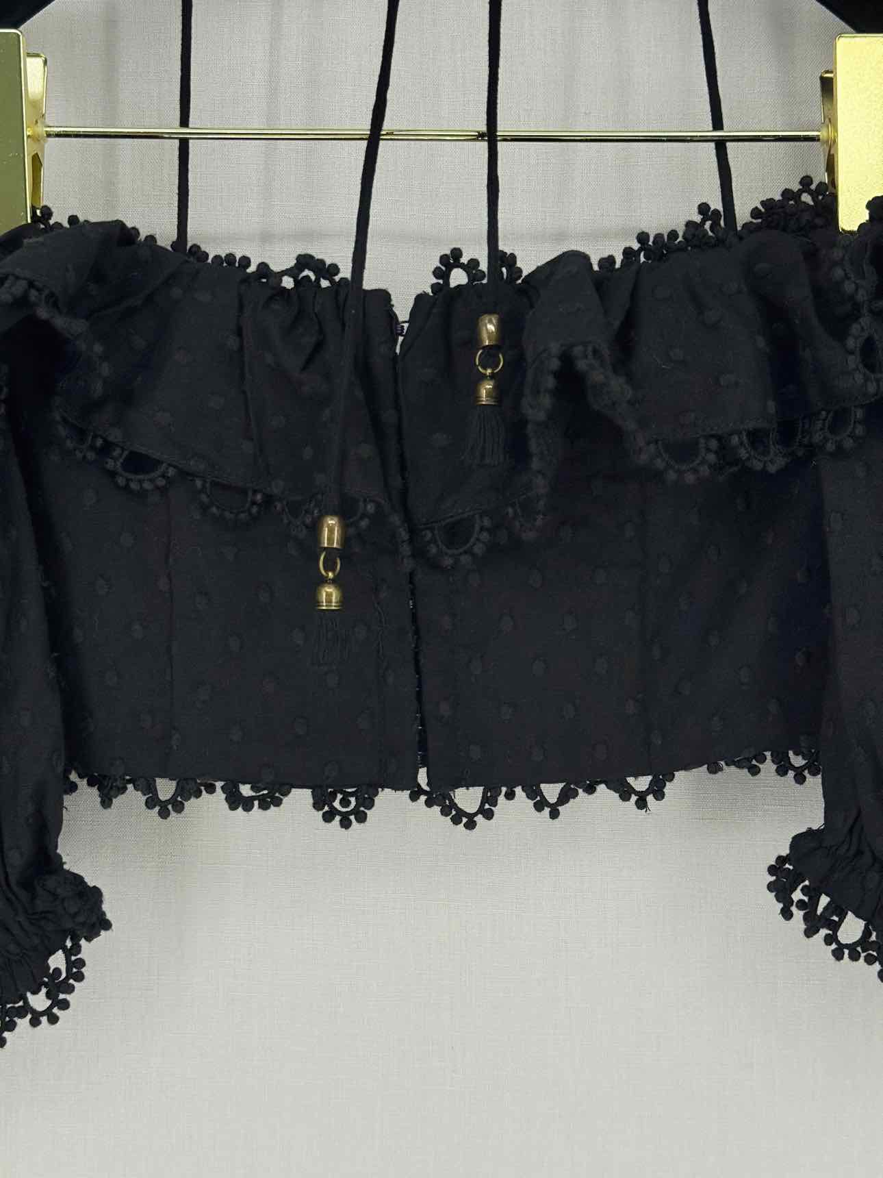 ZIMMERMANN Alia Black Ruffled Size US 0 Outfit Set